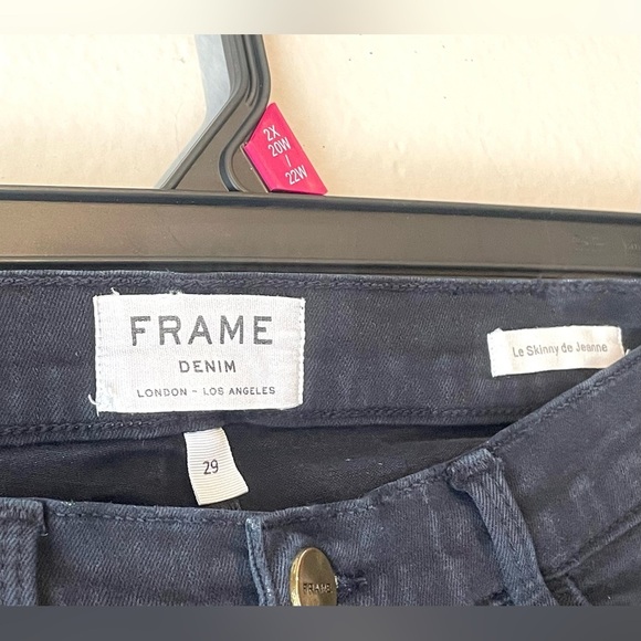 FRAME Le Skinny De Jeanne mid-rise jeans In Black Noir Size 29 - Picture 4 of 7